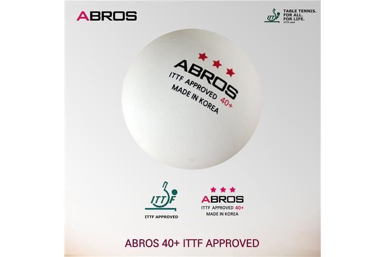 ABROS 40+ ITTF 3/pack